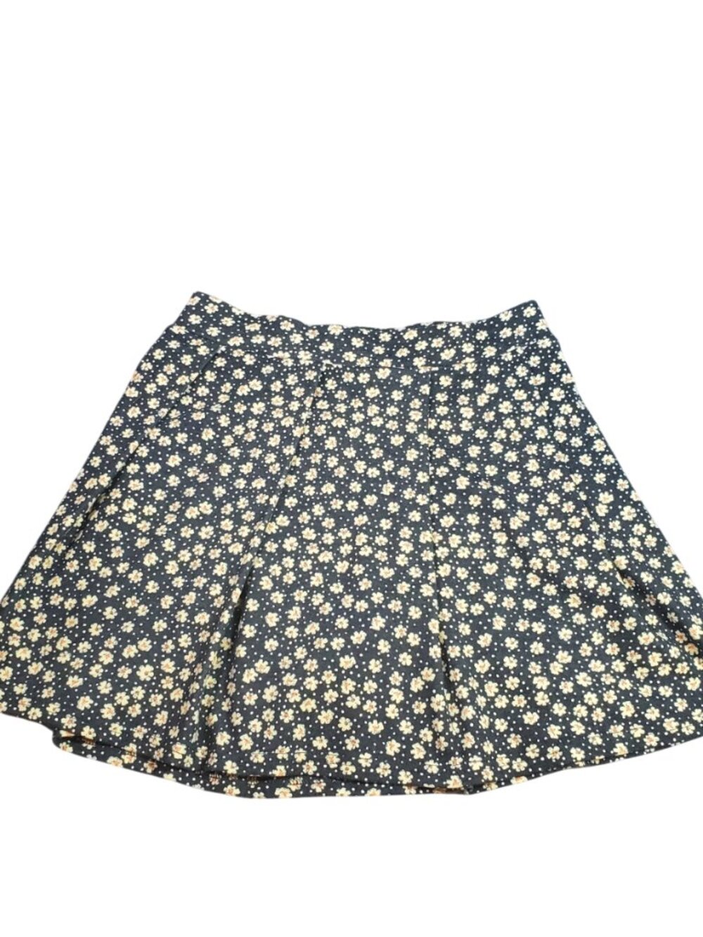 SO Black Yellow Flower Print Skort Size S